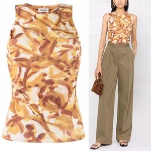 Nanushka Charo Tank Top in Botanic Aquarelle